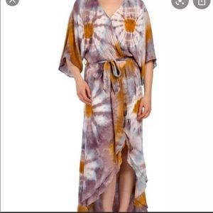 Young, Fabulous and Broke ( YFB) Isla Tie die Faux wrap dress size Small, NWT